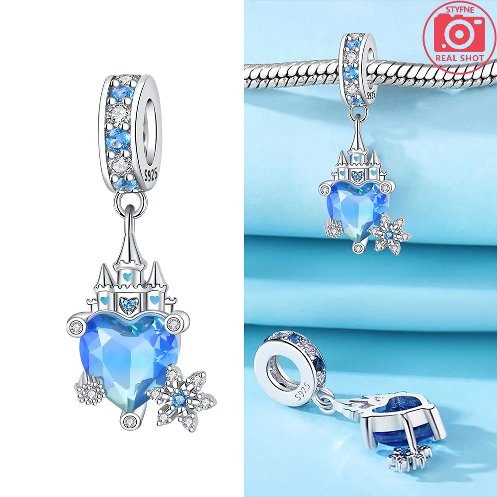 925 Sterling Silver Pink Zircon Love Beads Charms Fit Bracelet Women Jewelry Diy Anniversary Gift Delicate Accessories Bag Charm