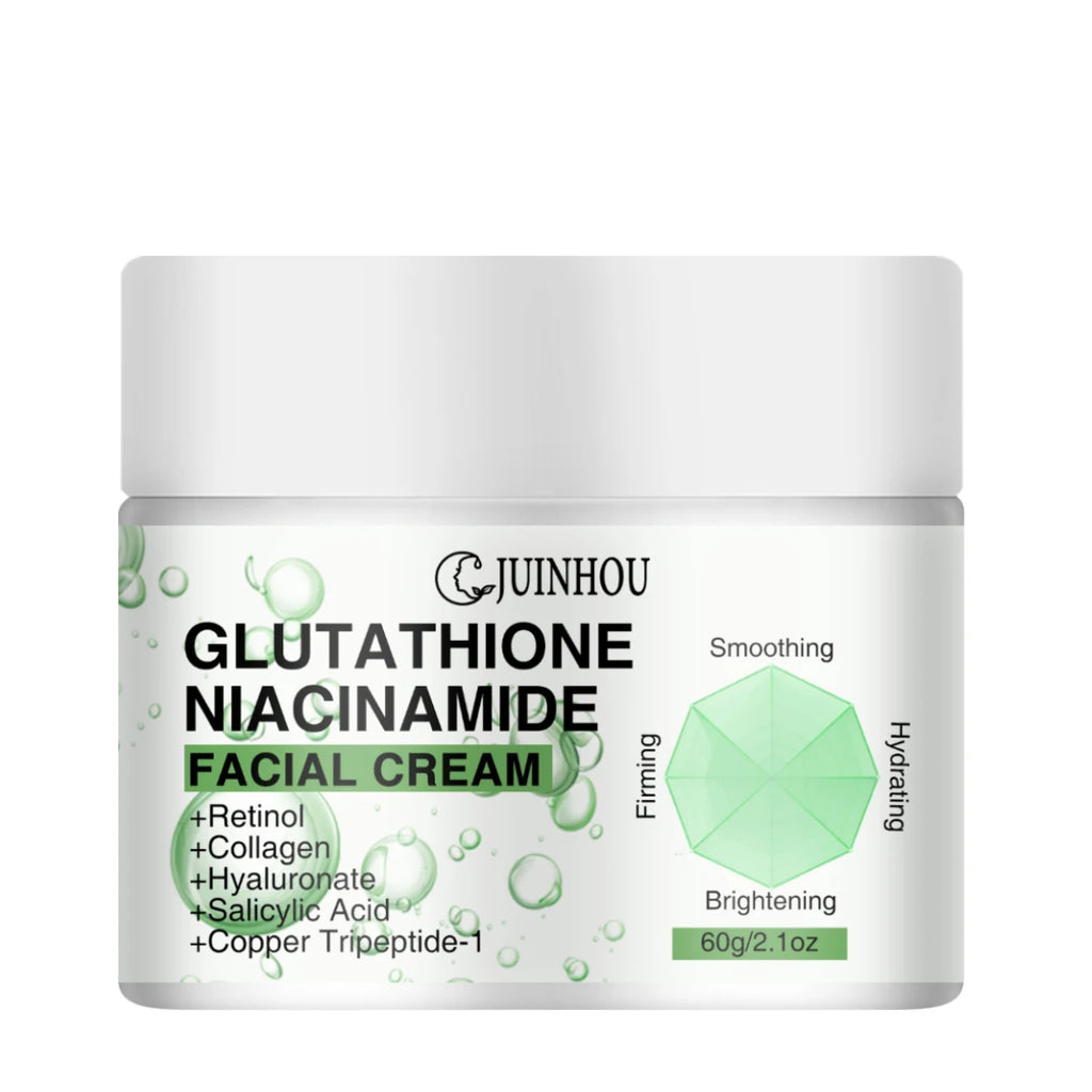 JUINHOU Face Cream Glutathione Niacinamide Moisturizer Evens Skin Tone Reduce Dullness Dark Spots Daily Facial Skin Care