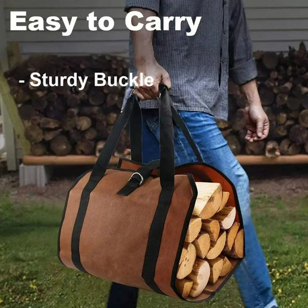 Tote Firewood Storage Bag Supplies Supersized Canvas Firewood Carrier Log Carrying Bag Handbags Wood for Log Carrier Fireplace