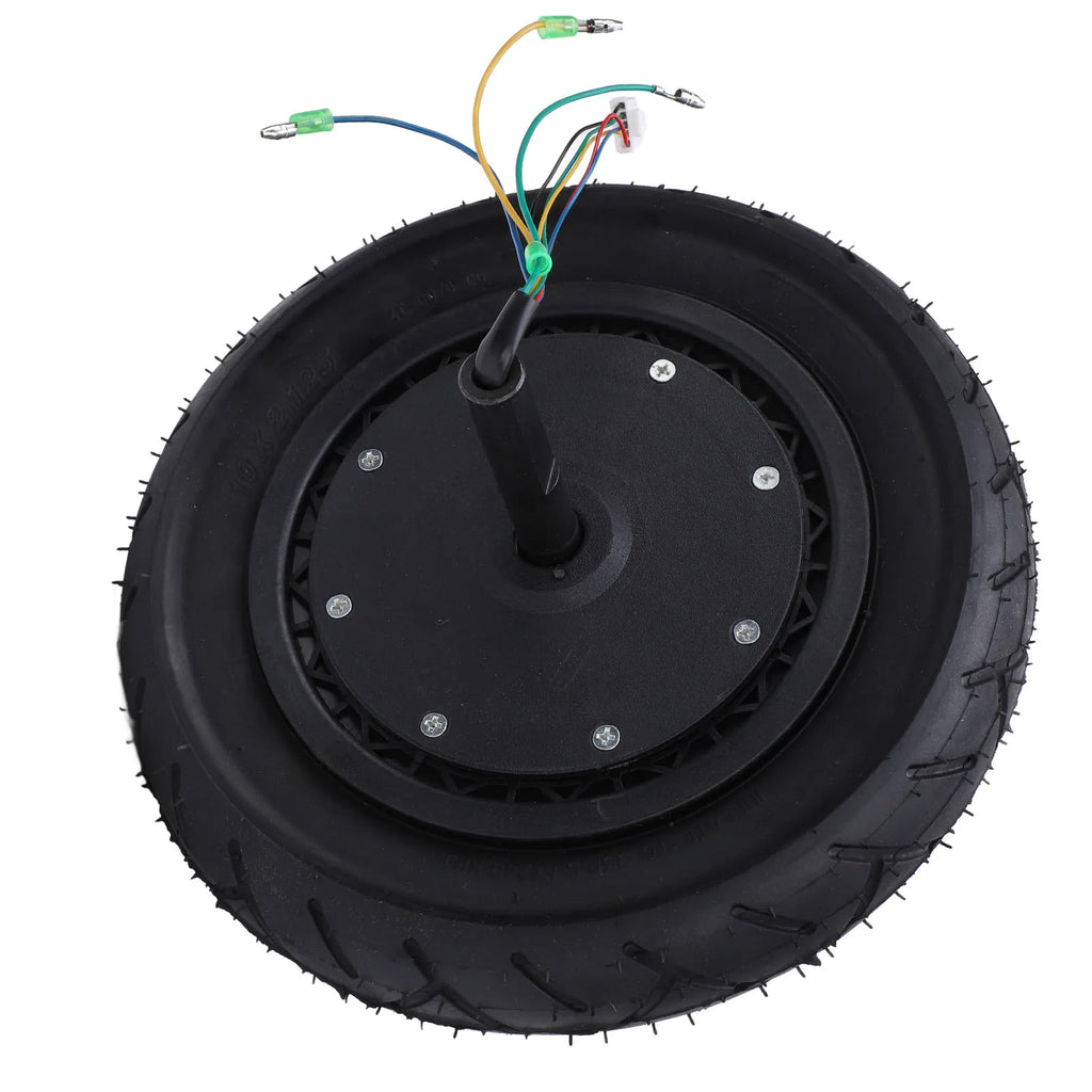 Electric Scooter Motor Wheel Noiseless Rubber Aluminum Alloy Scooter Hub Motor 10 Inch  Brushless Shock Absorbing for DIY