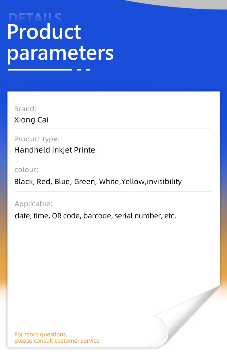 12.7mm Handheld Inkjet Printer 2588+ for QR Barcode Batch Date Number Logo Expiry Date Coding Machine Non-encrypted 25 Languages