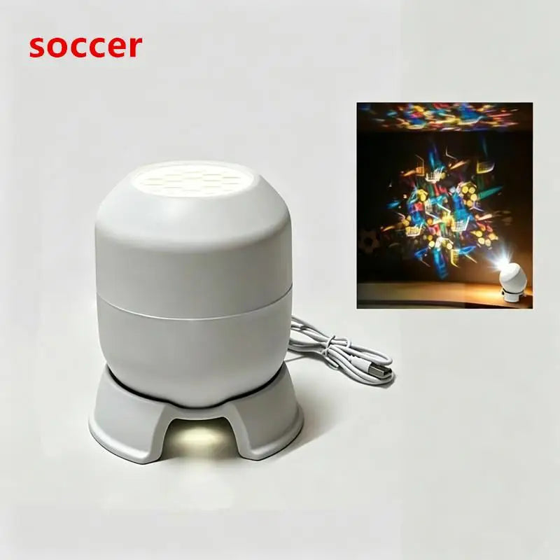 LED Projector Light, 360° Rotating Dynamic Night Light USB Ambient Light Decorative Lighting For Game,Living Room