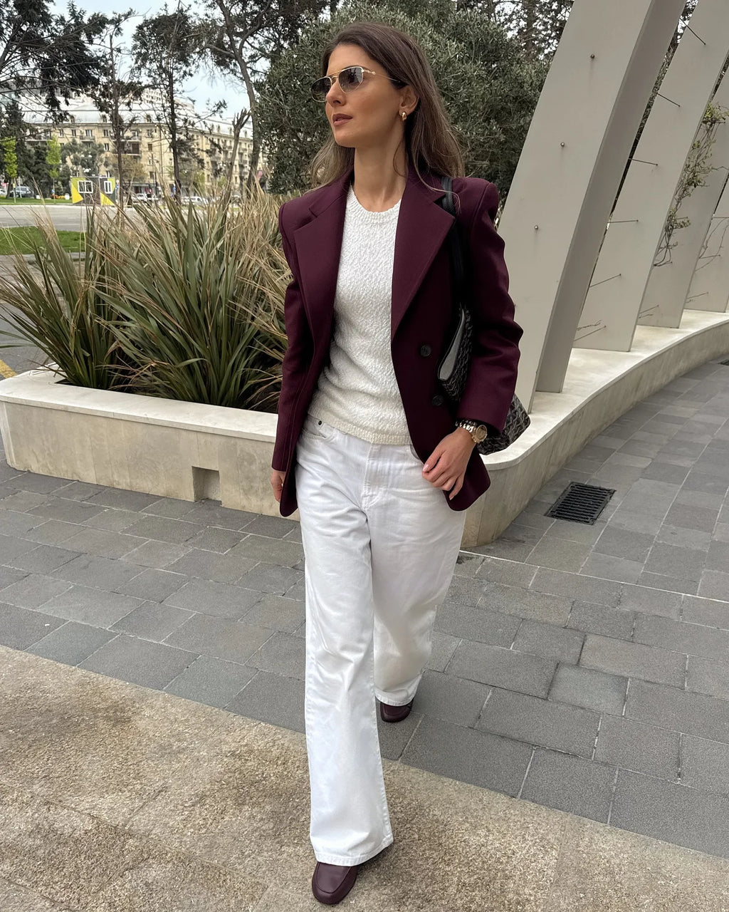 Women Burgundy Waist Cinching Blazer Coat Fashion Full Sleeve Lapel V-neck Button Slim Jacket 2026 Lady Spring Autumn Outwear