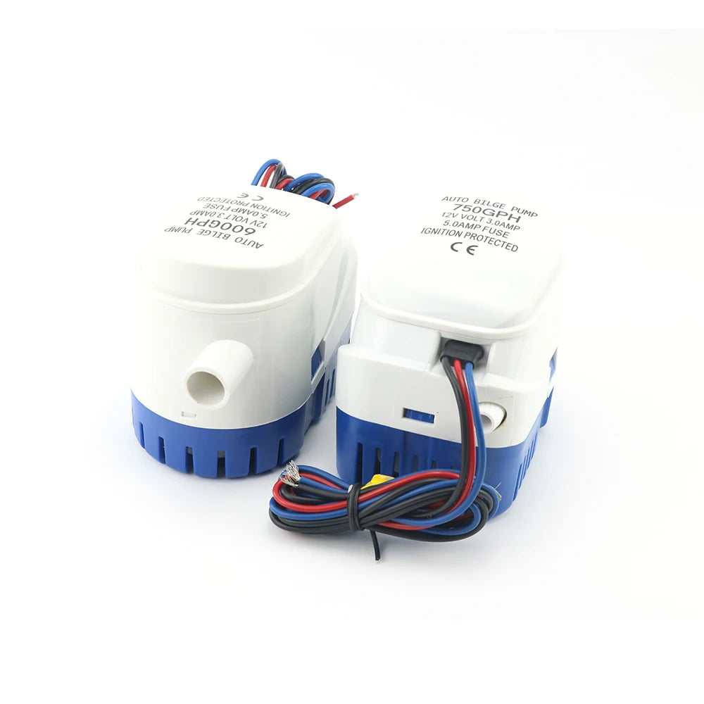 12V 24V DC Bilge Pump 600GPH 750GPH 1100GPH Automatic Boat Marine Water Pump Submersible For Yacht Boat Motor Seaplane Houseboat