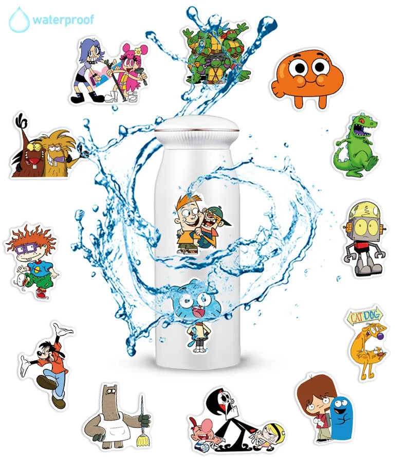 50pcs Cartoon Classic Anime Mixed Graffiti Stickers Cute Decals for Phone Notebook Suitcase Funny Kids Toy