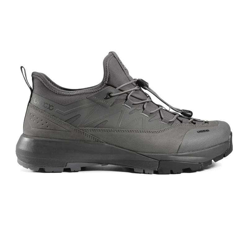Genuine Leather Hiking Walking Shoes for Men Elastic Band Non Slip Sneakers Comfortable Outdoor Travel Running Shoes