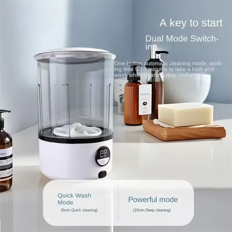 2L Mini Washing Machine Automatic Portable Turbo Led Washing Cup Portable Washing Machine is Suitable For Underwear Underwear