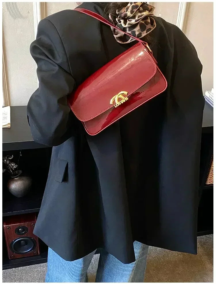 Classic Designer Leather Handbag For Women Crossbody Shoulder Bag Elegant Ladies Tote Purse Luxury Brand