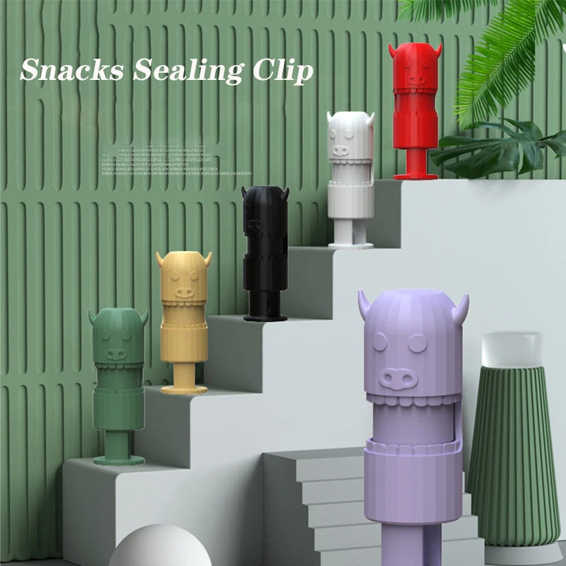 Portable Chip Bag Sealer Plastic Package Storage Bag Clip Mini Sealing Tong Handy Sticker Seal for Food Snack Kitchen Gadgets
