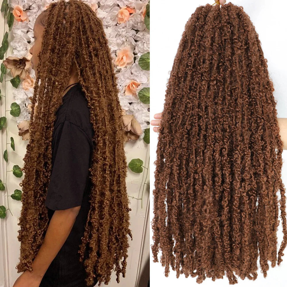 12 14 18 24 36 Inches Distressed Butterfly Locs Crochet Hair Faux Locs Crochet Braids Messy Soft Locs Braiding Hair Extensions