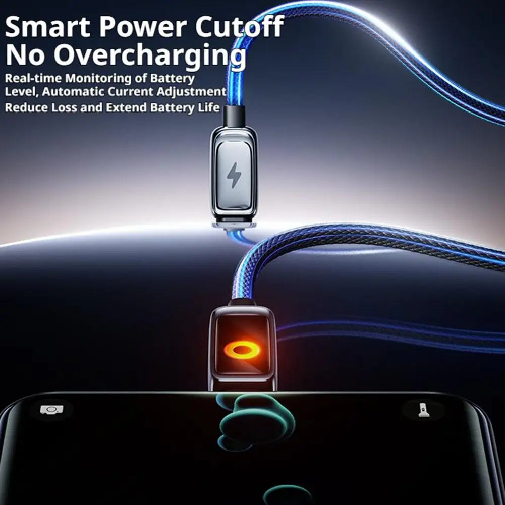 PD 100W USB C Cable 2M Super Fast Charge Self Automatic Power Off Usb A Or Type C To C Cable For iPhone 18 17 16 Xiaomi Sumsang