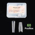Sandwich Dual Nail Forms 60pcs 15Size Quick Extensions-Dual Forms T-shaped Ellipse Manicure Forms Top Mold Bottom Mold 3D
