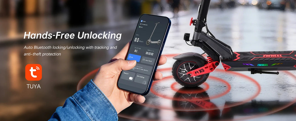 D3 Dual Motors Adult Electric Scooter 2400W Peak 39MPH Max Speed 48V20Ah Lithium Battery 50Miles Max Range 4 Riding Modes Smart APP Control Can Bluetooth Unlocking Dual Shock Absorption Oil Disc Brakes 10-inch Tubeless Tires