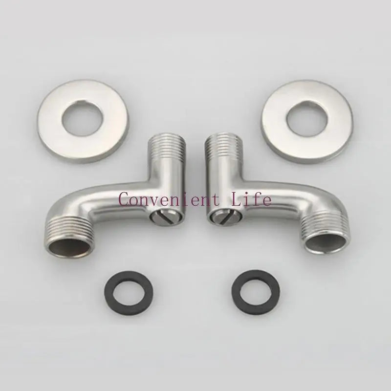 L1EE Shower Faucet Curved Foot Valves Fittings Shower Pipe Bend Connector Bathroom Elbow Reducing Angled Joint