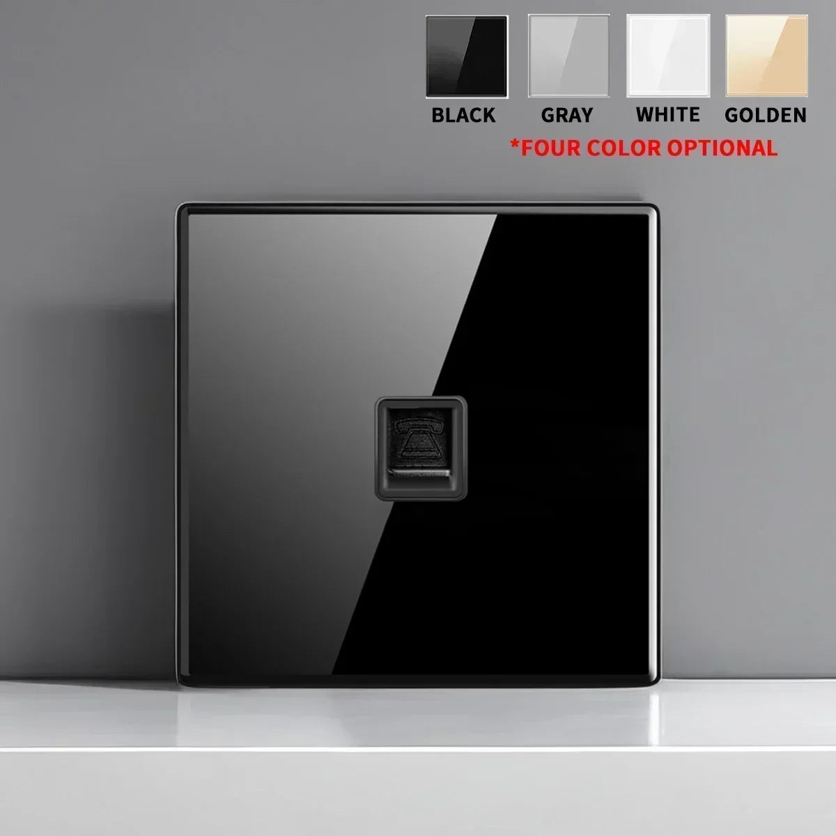 Black Tempered Glass Wall Switch Panel Led European 16a Socket Retro Toggle Light Switch Eu Uk Standard 1Gang-4gang 2usb Socket