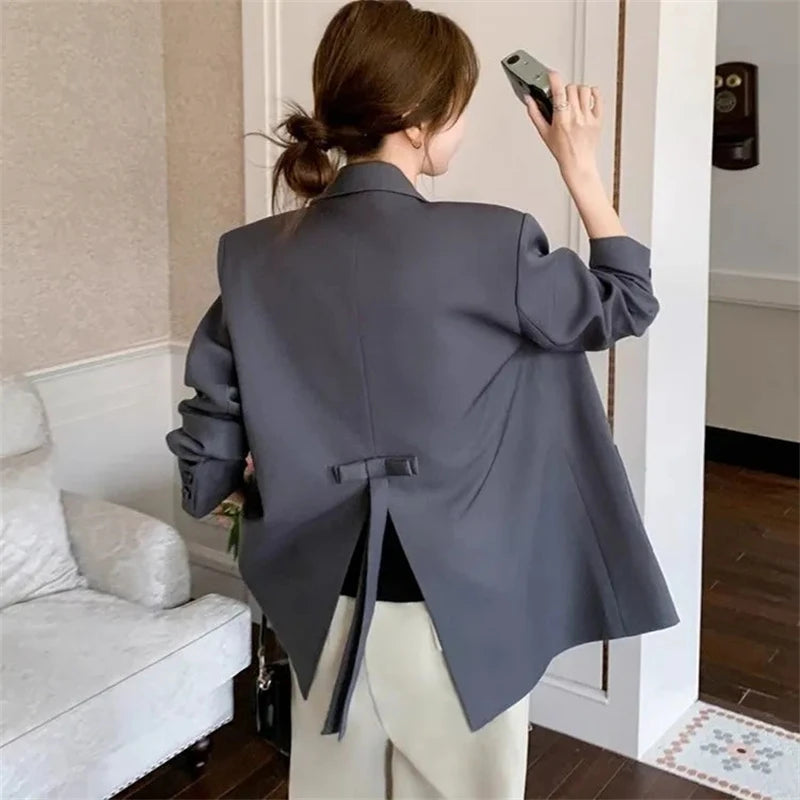 New Women's Blazer Jacket 2025 Spring Autumn Casual Design Sense Ladies Outerwear All-match Elegant Fashion Female Suit Coat