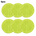 6PCS Round Wrapping Green Mopping Cloth 16cm Electric Mop Replacement Cloth Microfibre Pads Suitable For Hurricane Floating Mop