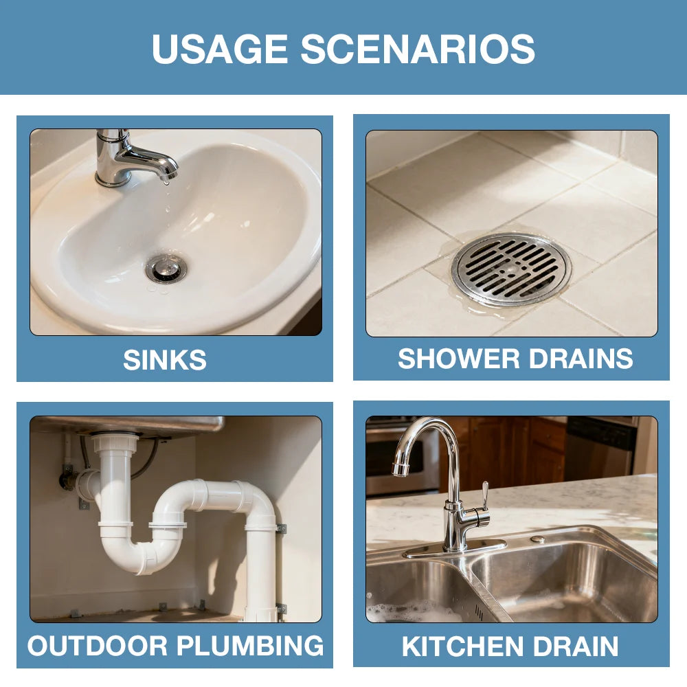 Drain Cleaning Tool, Pipe Unclogging Tool, For 1"-6" Pipes, Rubber Drain Bladder, Used To Unclog Bathroom, Sink, And Sewer Pipes