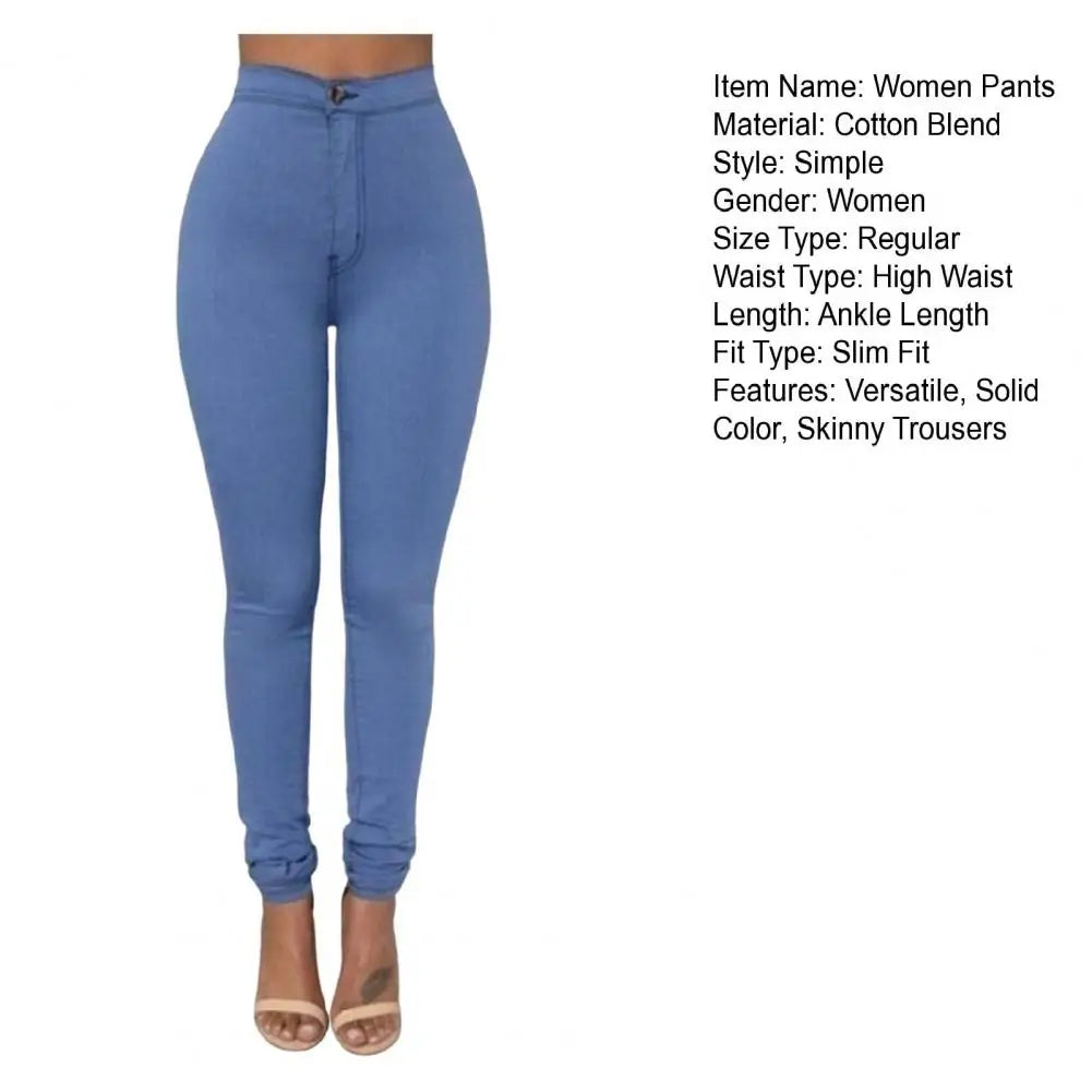 Fall New Women's Black High Waist Skinny Jeans Fashion Stretch Slim Denim Pencil Pants Female Casual Trousers S-2XL