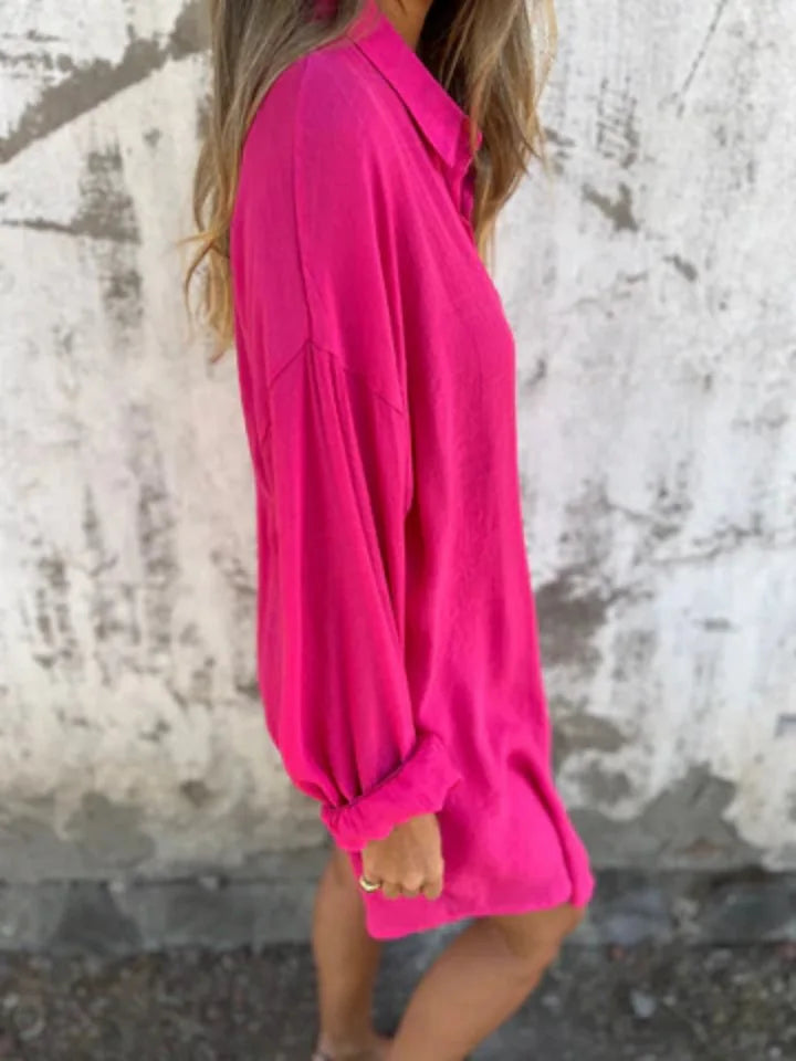 2026 Women's Casual Solid Color Cotton and Linen Shorts Long Sleeve Wrinkle Shirt Two-piece Set