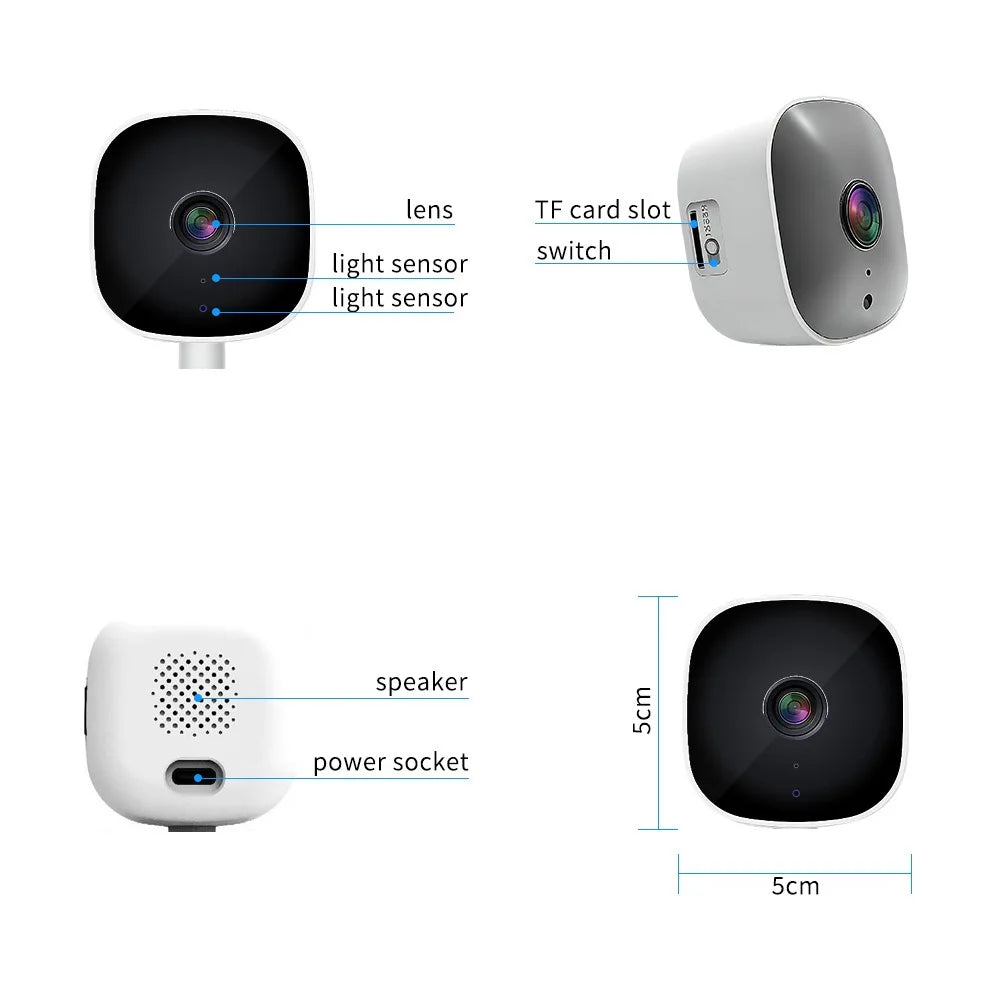 5MP WiFi Security Camera, 2K HD Smart Home Monitor with Night Vision & Motion Detection, 2.4GHz Camera