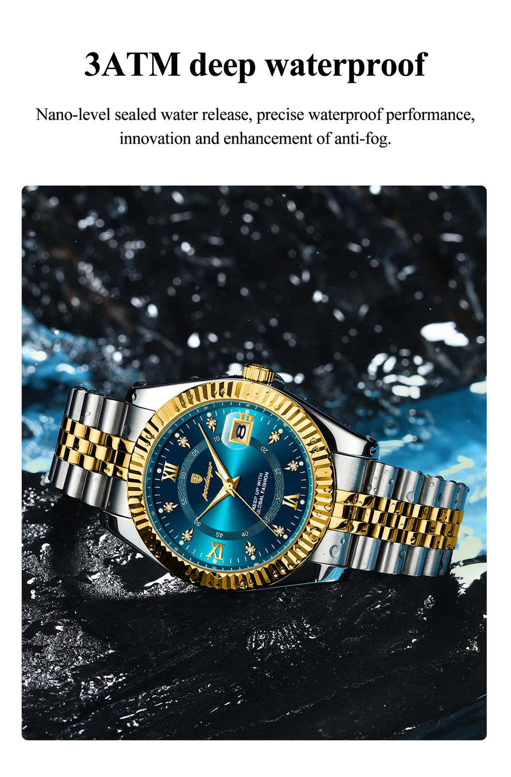 POEDAGAR Luxury Brand Man Wristwatch Waterproof Luminous Date Men Watch Stainless Steel High Quality Sports Men's Quartz Watches
