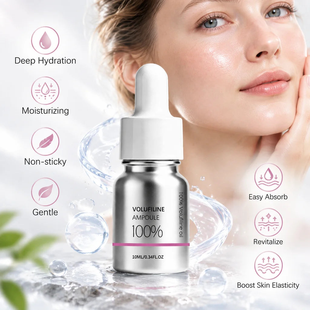 100% Volufiline Ampoule Serum Deep Hydration Moisturizing Revitalize Refresh Non-sticky Boost Skin Elasticity Gentle Easy Absorb