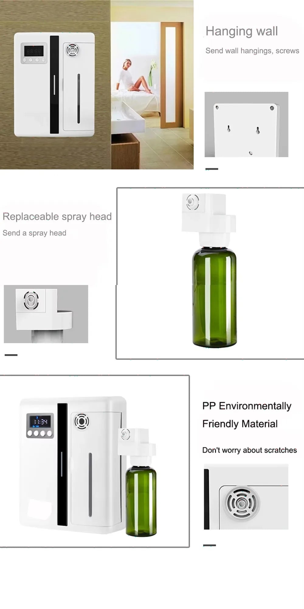 Bluetooth Smart Aroma Diffuser Hotels Air Freshener Flavoring Diffuser Coverage 300m³ Electric Smell For Home Smell Distributor