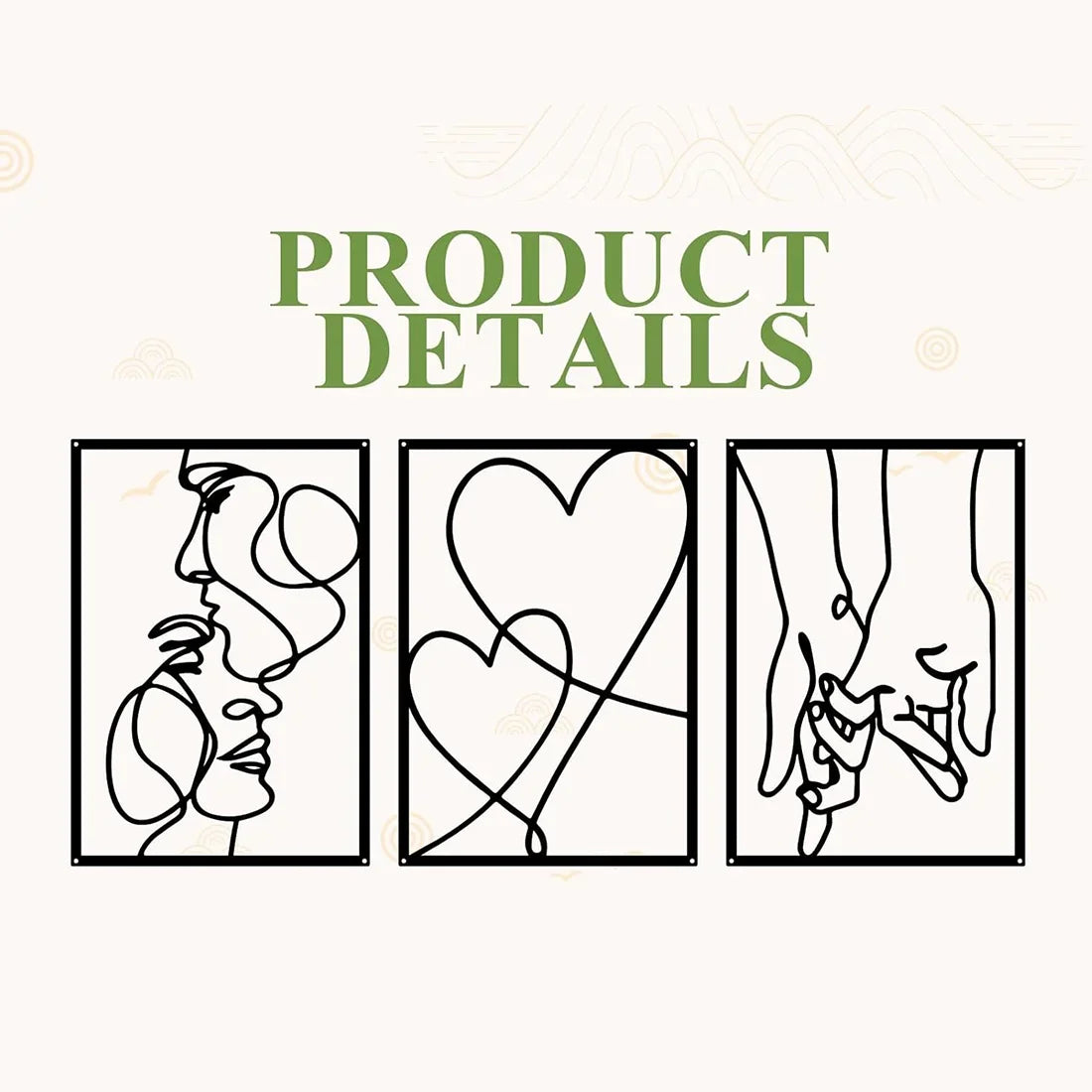 Metal Minimalist Wall Art: Valentine's Day Lover Kiss Design. Modern Décor.Valentine's Kiss Design for Modern Home.
