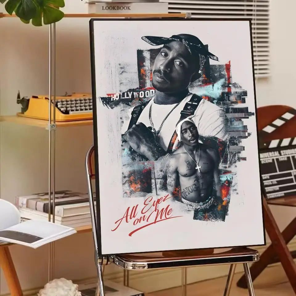 Rapper 2Pac T-Tupac S-Shakur Poster Paper Print Home Living Room Bedroom Entrance Bar Cafe Art Painting Decoration