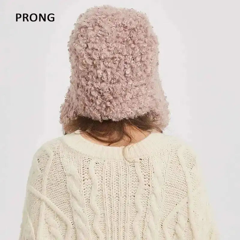 Winter Warm Bomber Hat Women Lamb Wool Faux Fur Hats Outdoor Thicken Earflap Caps Autumn Winter Ear Protect Ski Hat