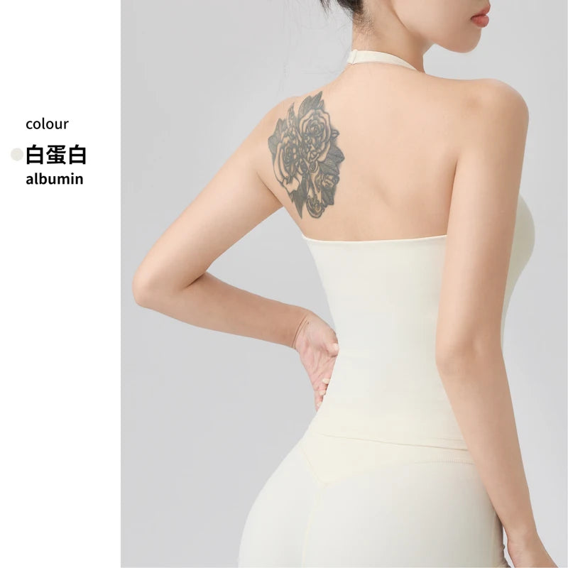 Halter Yoga Vest, Shockproof Running Sports, High-Strength Sports Underwear, Fitness, Pilates Suspender, Beautiful Back