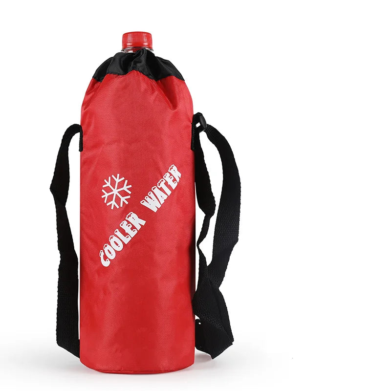 Portable Oxford Cloth Circular Insulated Bottle, Cooler Bags, Camping Accessories, Water Bottle Bag, 1.5L