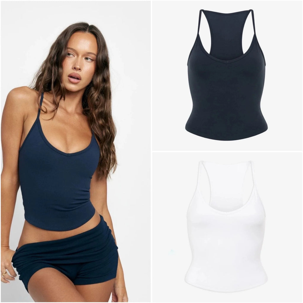 C-B Women Stretch Yoga Outfit Halter Crop Top Fold Over Waist Biker Shorts Gym Workout Running Fitness Active Sportswear