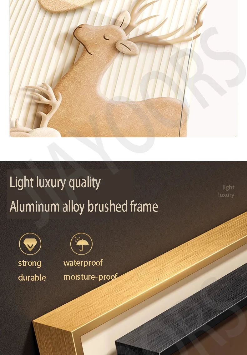 Modern Light Luxury Entrance Door Decoration Painting, Simple Abstract Corridor Hanging Painting Wall Lamp Painting Led Lights