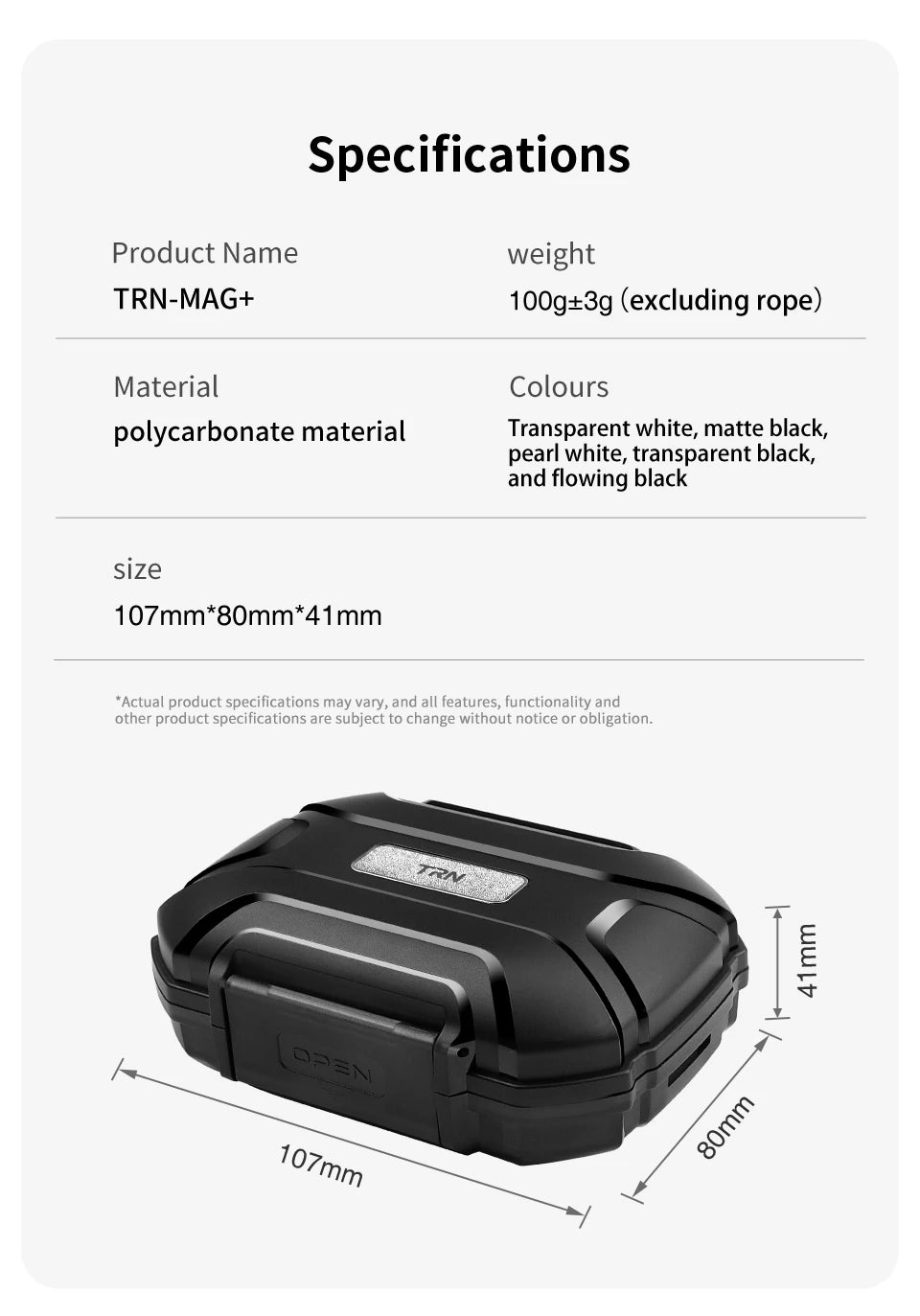 TRN MAG+  Earphone Box Dustproof  Waterproof  Shockproof Earphone Storage Box