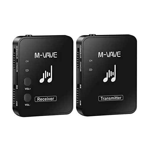M-VAVE WP-10 2.4G Wireless In-Ear Monitor IEM System,Rechargeable Transmitter & Receiver with Volume Control/for Studio/Live