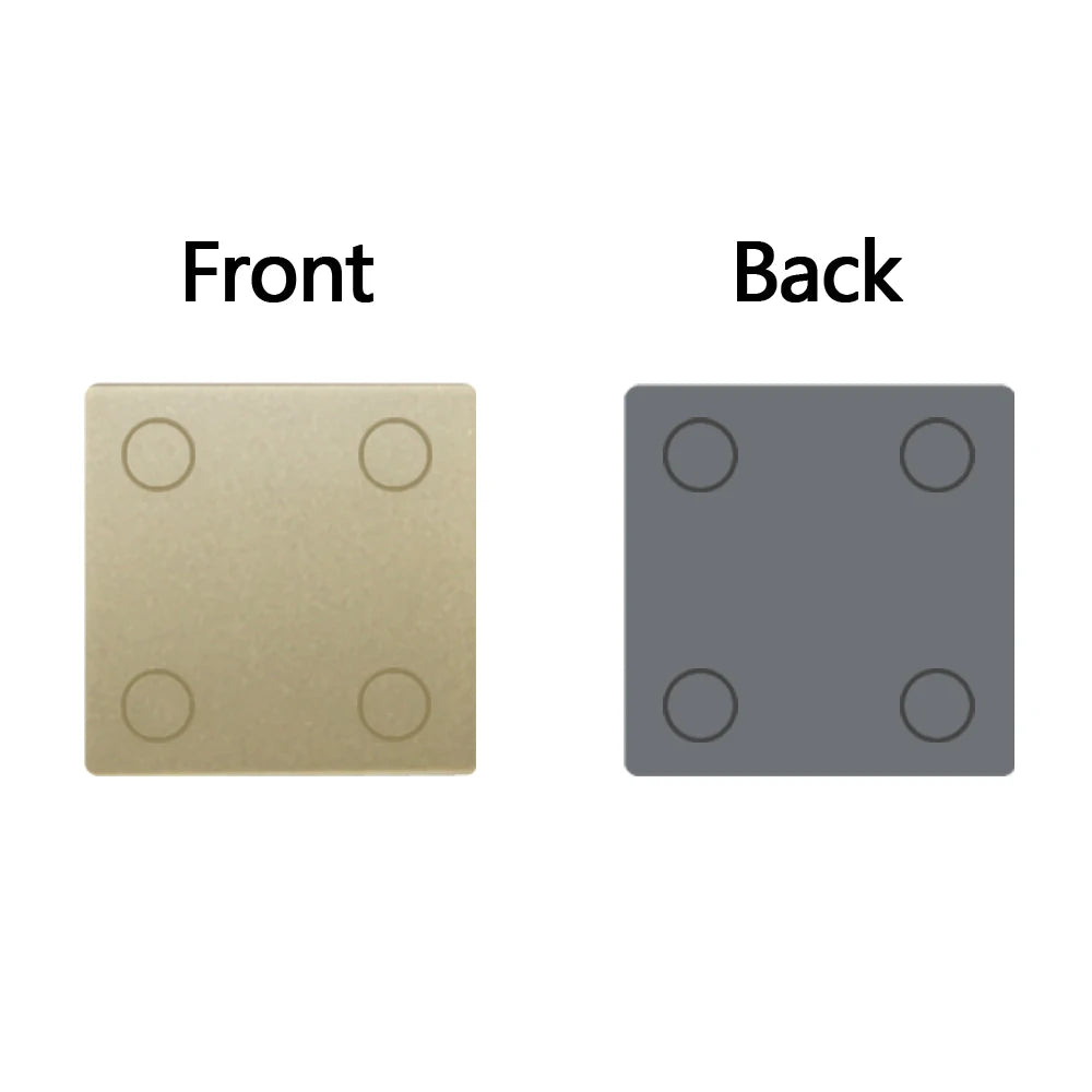TAWOIA DIY Wall Light Switches Small Glass Panel Parts 1/2/3/4Gang White Black Gold Touch Switches Crystal Parts 47mm*47mm