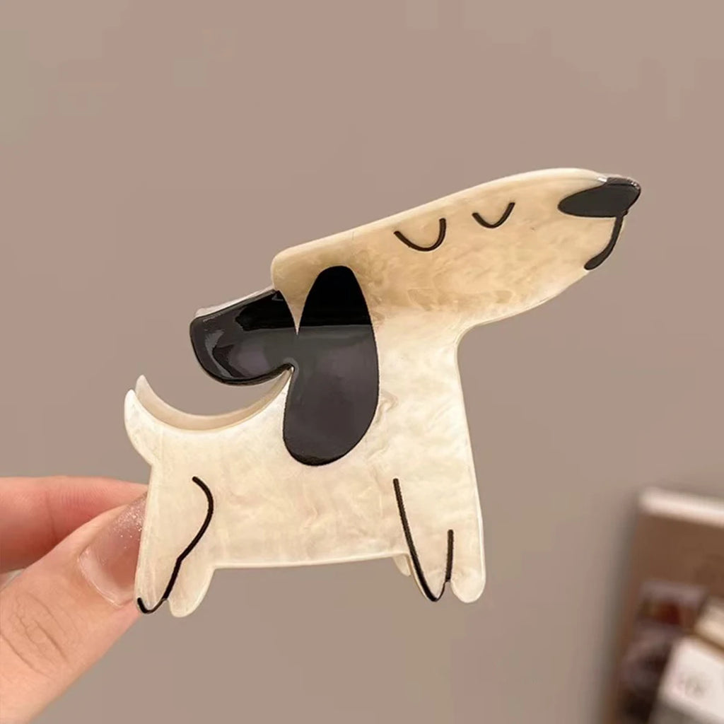 1pc Cute cartoon Puppy Kitten Acetate Hairpin Lady Back of Head Hairpin Grab Shark Clip Headdress
