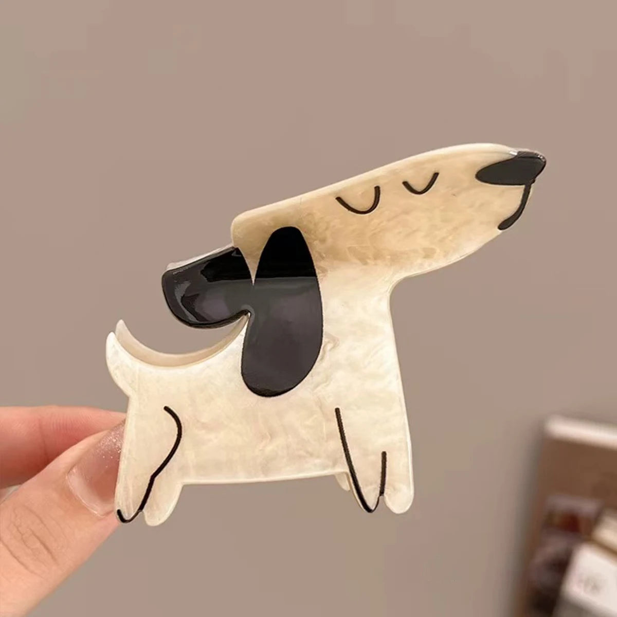 1pc Cute cartoon Puppy Kitten Acetate Hairpin Lady Back of Head Hairpin Grab Shark Clip Headdress