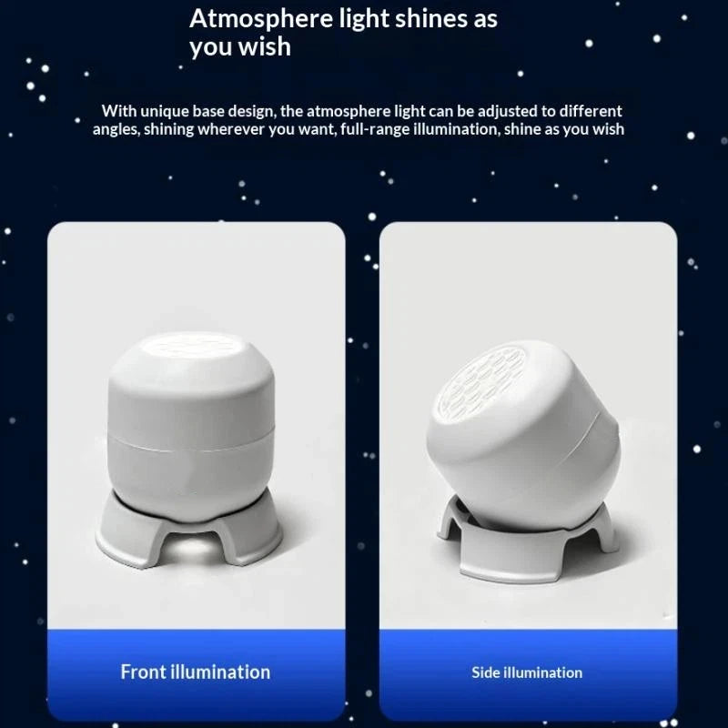 LED Ocean Projector Light, 360° Rotating Dynamic Night Light USB Ambient Light Decorative Lighting For Game,Living Room
