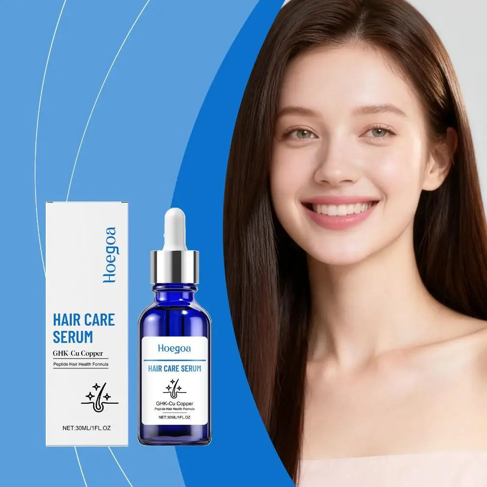 30ML Copper Peptide Hair Care Serum,For All Scalp Types Hair Strengthening Volumizing Nourishing Thicker Fuller Hair Essence