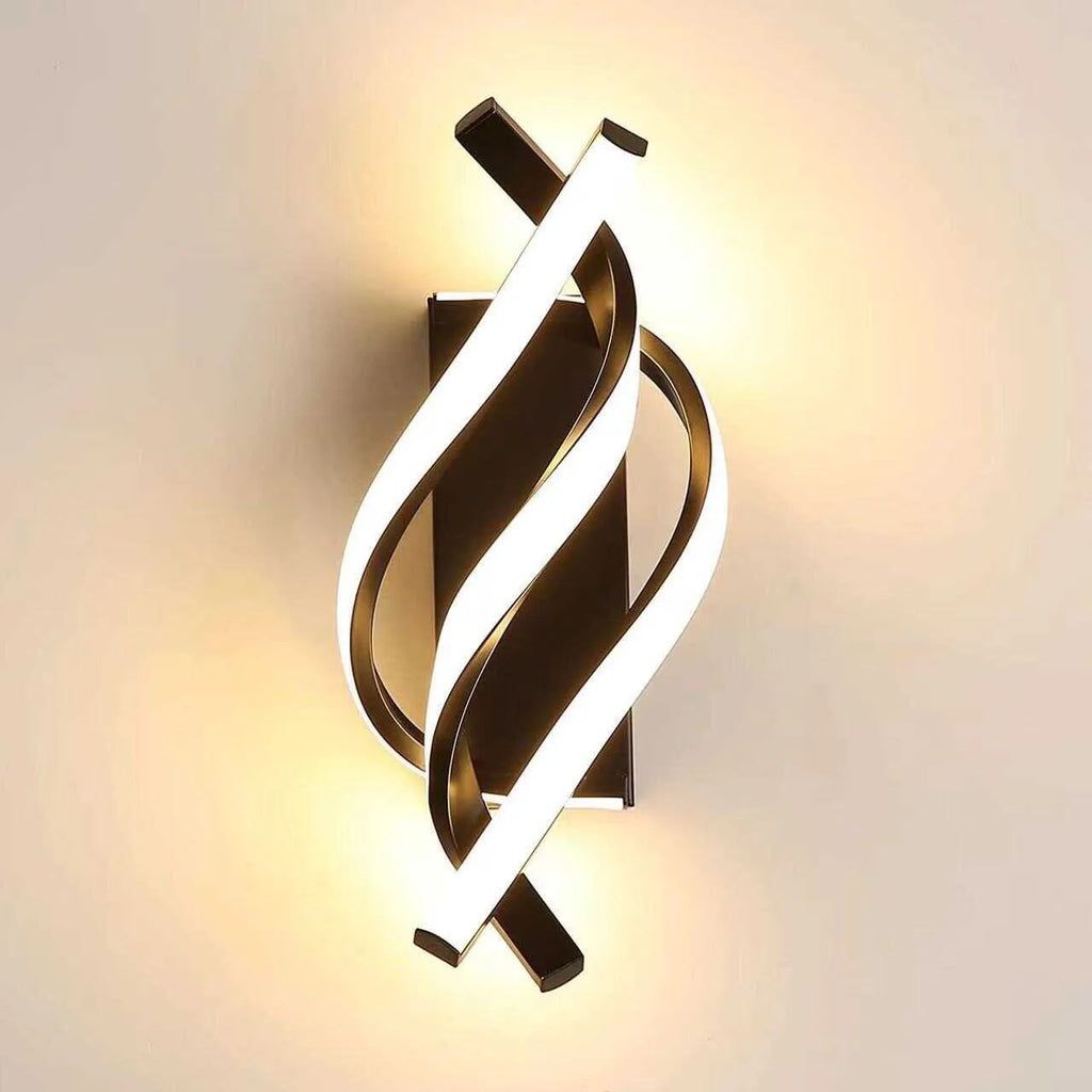Modern LED Wall Lamp Home Line Decoration Wall Lamp Living Room Background Wall Bedroom Headboard Black White Lighting Lustre