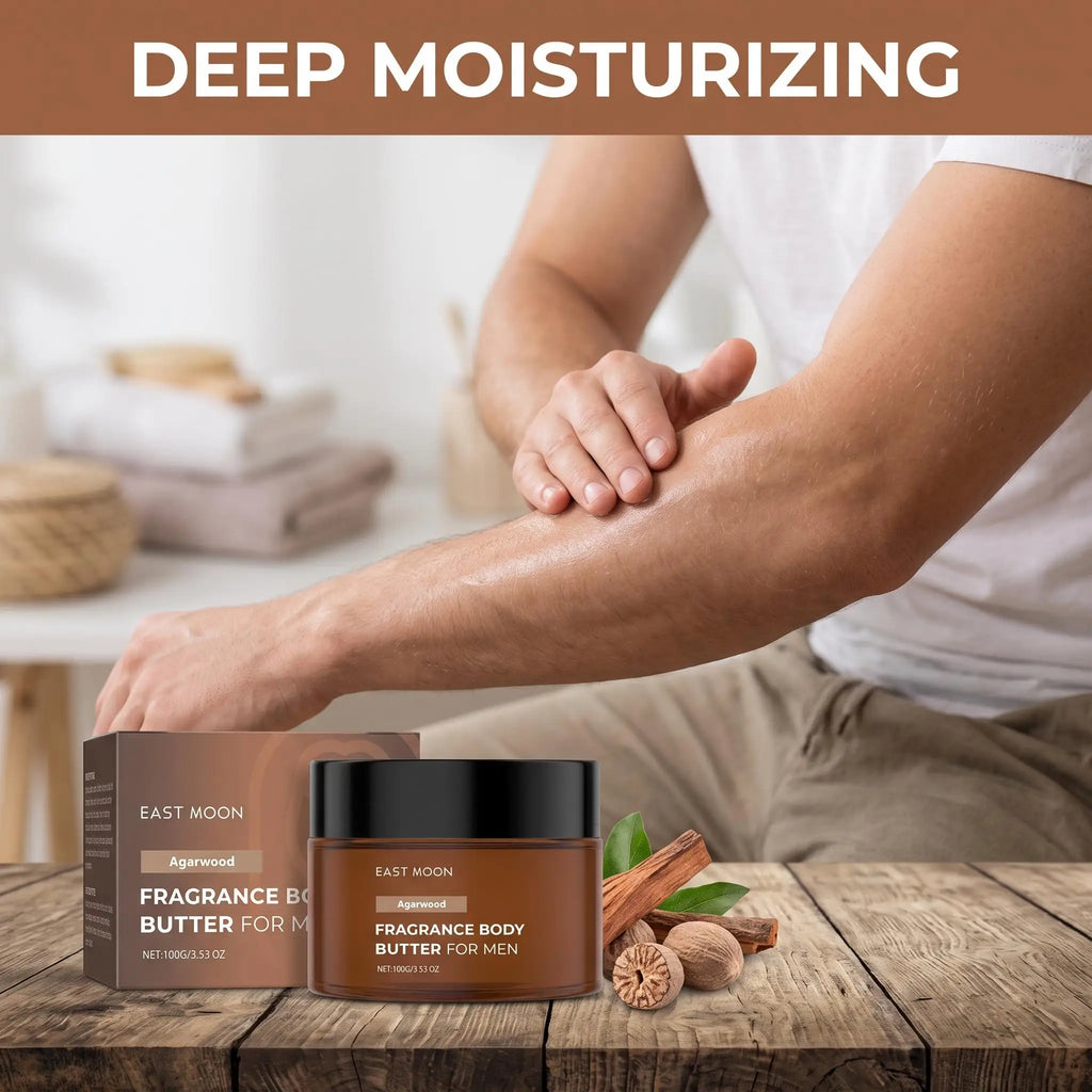 Men Pheromone Body Cream Agarwood Fragrance Skin Body Cream Long Lasting Hydrate Improve Male Rough Skin Boost Confident Charm