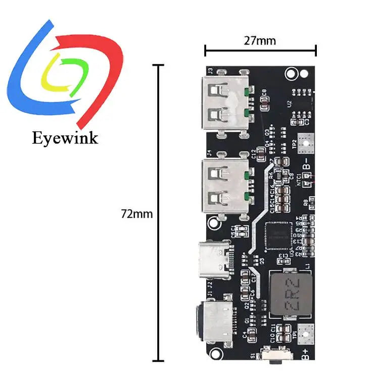 22.5W Power Bank 5-Port Bidirectional Fast Charging  Module Circuit Board DIY Motherboard Kit QC4+PD3.0