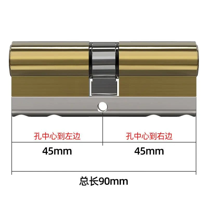High Quality European Standard Cylinder Super C-level Anti-theft Door All Copper Lock Core, Household All Metal 8pcs Master Keys