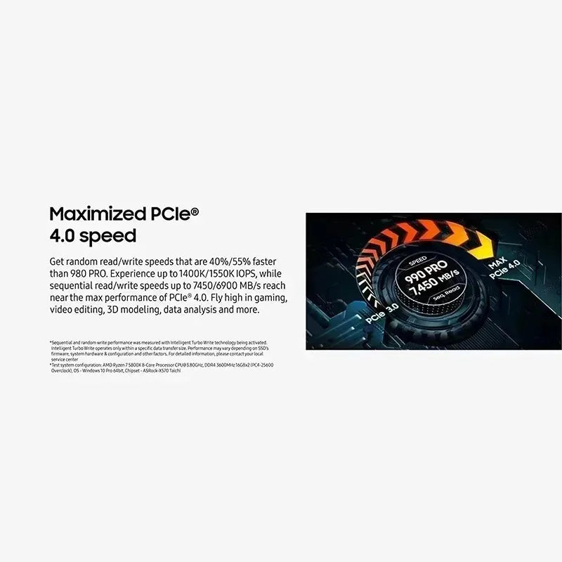 【Brand+】New 980Pro 990Pro for Laptop Desktop PC SSD Internal Solid State Drive M.2 NGFF PCIe 4.0 High Speed Up to 7400MB/s