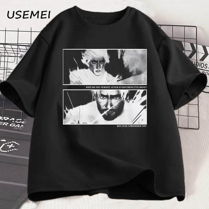 Jayvik T-Shirt Men Women Vintage Style Jayce X Viktor Arcane Printed T-shirts Men Cotton T Shirts High Quality Streetwear Tee