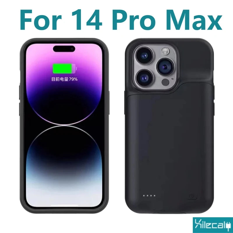 Xilecaly Portable Battery Case for iPhone 17 16 Pro Max 15Pro 13 14 12 mini Charging Case Battery Pack For iphone 7 8 6s SE 2 3