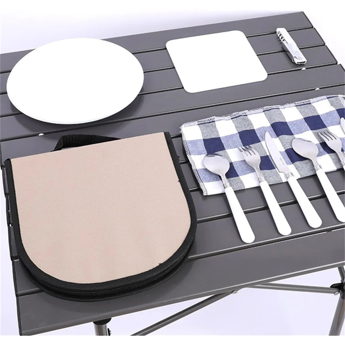 Camping Travel Cooking Utensils Organizer Travel Bag, Kitchen Cutlery Holder Spoon Fork Storage Rack Organizer Utensils